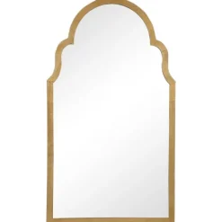 Kirkland's Home Ezra Gold Leaf Arched Mirror- Decorative Mirrors