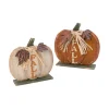 Kirkland's Home Fall Wooden Pumpkins, Set Of 2- Statues & Figurines