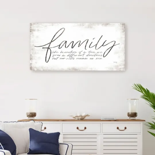 Kirkland's Home Family Branches Canvas Art Print, 40X20 In.- Wall Quotes & Signs