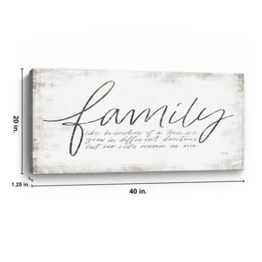 Kirkland's Home Family Branches Canvas Art Print, 40X20 In.- Wall Quotes & Signs