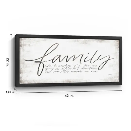 Kirkland's Home Family Branches Framed Canvas Art Print, 42X22 In.- Wall Quotes & Signs