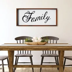 Kirkland's Home Family Curling Script Framed Wall Art- Wall Quotes & Signs