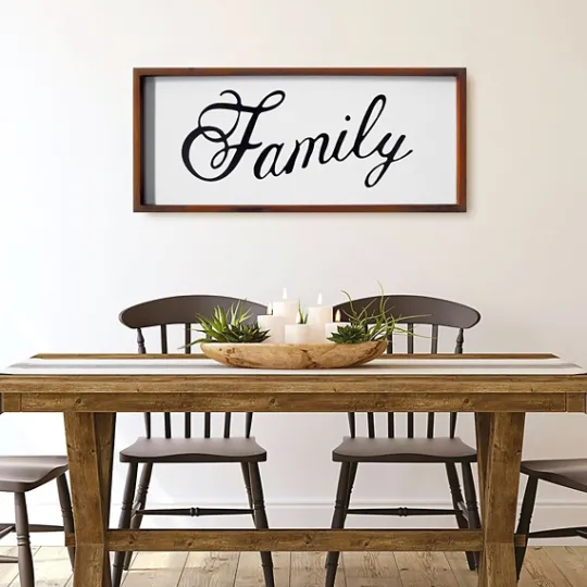 Kirkland's Home Family Curling Script Framed Wall Art- Wall Quotes & Signs