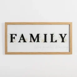 Kirkland's Home Family Floral Shadowbox Wall Plaque- Wall Quotes & Signs
