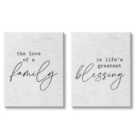 Kirkland's Home Family Is Life'S Blessing Canvas Prints, Set Of 2- Wall Quotes & Signs