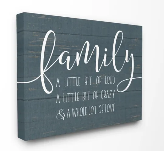 Kirkland's Home Family Loud Crazy Love Canvas Art Print- Wall Quotes & Signs