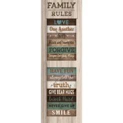 Kirkland's Home Family Rules Shutter Canvas Art Print- Wall Quotes & Signs