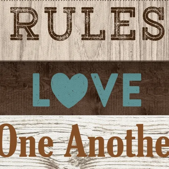 Kirkland's Home Family Rules Shutter Canvas Art Print- Wall Quotes & Signs