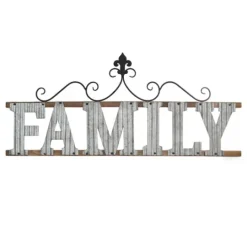 Kirkland's Home Family Scroll Galvanized Metal Wall Plaque- Wall Quotes & Signs