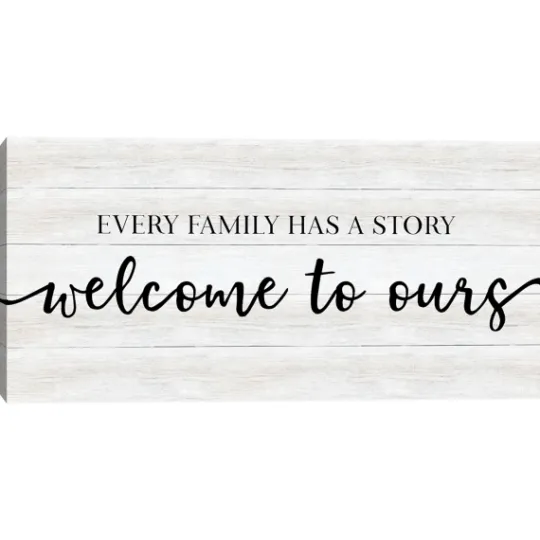 Kirkland's Home Family Story Canvas Art Print, 24X12 In.- Wall Quotes & Signs