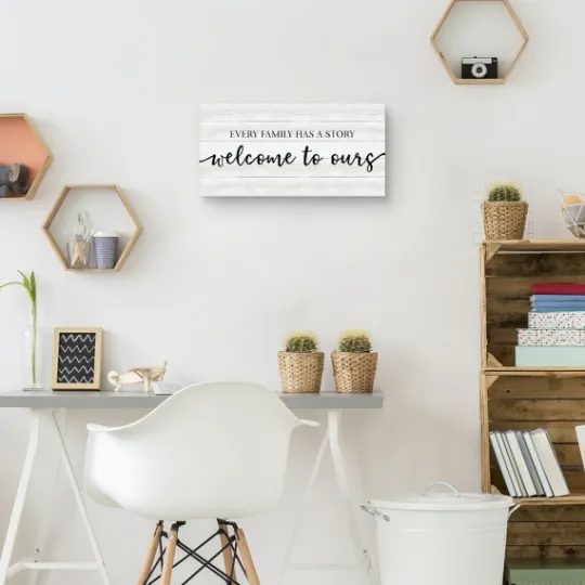 Kirkland's Home Family Story Canvas Art Print, 24X12 In.- Wall Quotes & Signs