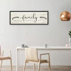Kirkland's Home Family Thankful Grateful Blessed Wood Wall Plaque- Wall Quotes & Signs