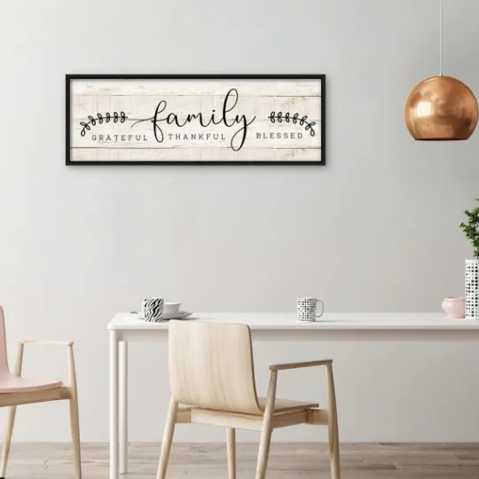 Kirkland's Home Family Thankful Grateful Blessed Wood Wall Plaque- Wall Quotes & Signs