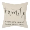 Kirkland's Home Family Where Love Never Ends Pillow- Pillows