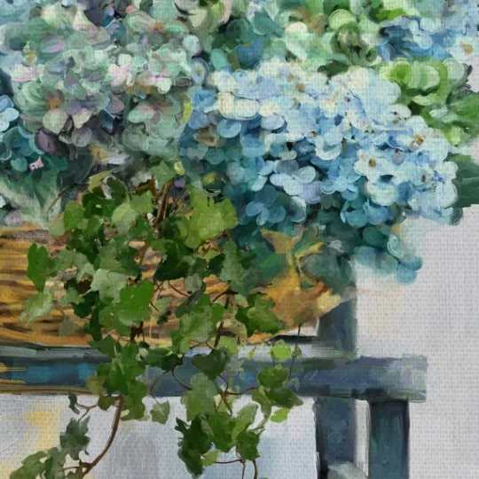 Kirkland's Home Farmhouse Hydrangeas Canvas Art Print- Canvas Art