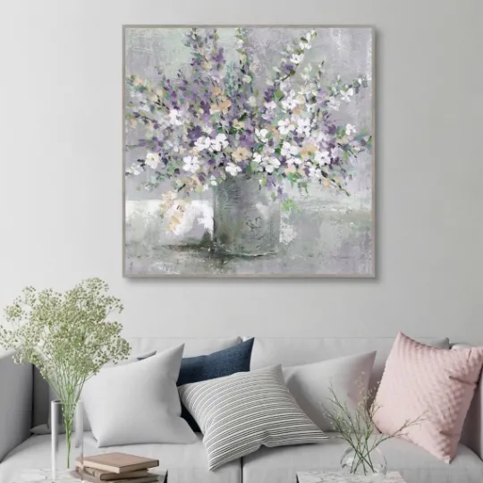 Kirkland's Home Farmhouse Lavender Framed Canvas Art Print- Canvas Art