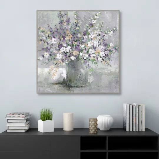 Kirkland's Home Farmhouse Lavender Framed Canvas Art Print- Canvas Art