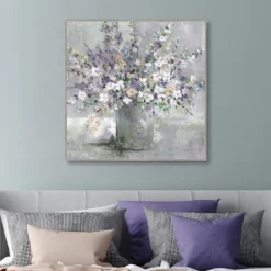 Kirkland's Home Farmhouse Lavender Framed Canvas Art Print- Canvas Art