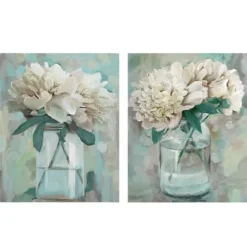 Kirkland's Home Farmhouse Peonies Canvas Art Prints, Set Of 2- Canvas Art
