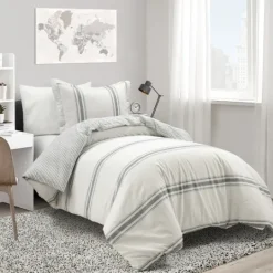 Kirkland's Home Farmhouse Stripe 2-Pc. Twin Xl Duvet Set- Duvets