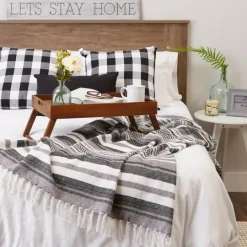 Kirkland's Home Farmhouse Stripe Throw- Blankets & Throws