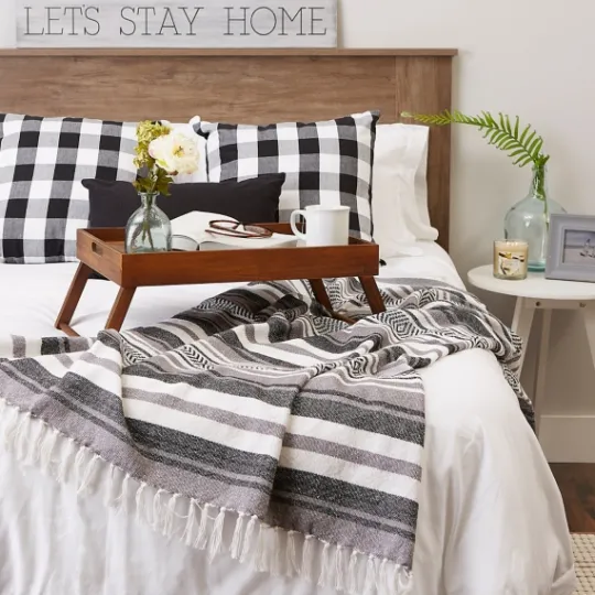 Kirkland's Home Farmhouse Stripe Throw- Blankets & Throws