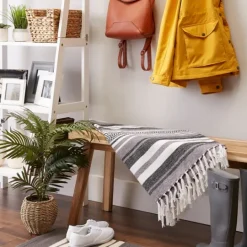 Kirkland's Home Farmhouse Stripe Throw- Blankets & Throws