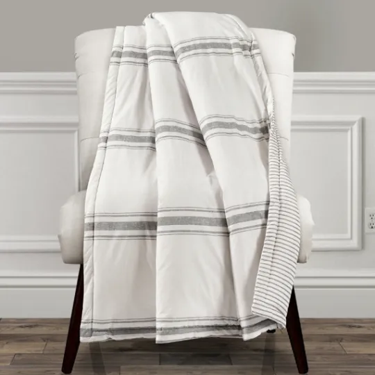Kirkland's Home Farmhouse Stripe Throw- Blankets & Throws