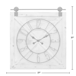 Kirkland's Home Farmstead Wooden Barn Door Clock- Clocks