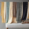 Kirkland's Home Faux Cashmere Color Block Throw Blanket- Blankets & Throws