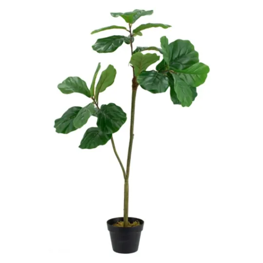 Kirkland's Home Faux Fiddle Leaf Plant In Black Pot- Trees & Topiaries