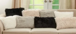 Kirkland's Home Faux Fur Lumbar Pillow- Pillows