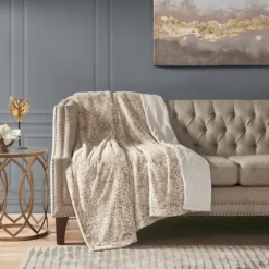 Kirkland's Home Faux Fur Oversized Throw Blanket- Blankets & Throws