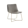 Kirkland's Home Faux Leather Accent Chair With Gold Base- Accent Chairs