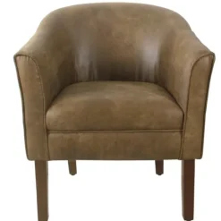 Kirkland's Home Faux Leather Accent Chair- Accent Chairs