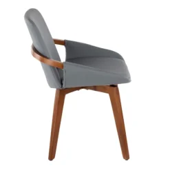 Kirkland's Home Faux Leather And Bamboo Frame Dining Chair- Dining Chairs