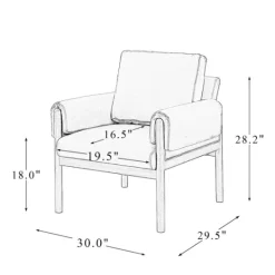 Kirkland's Home Faux Leather And Wood Accent Chair- Accent Chairs
