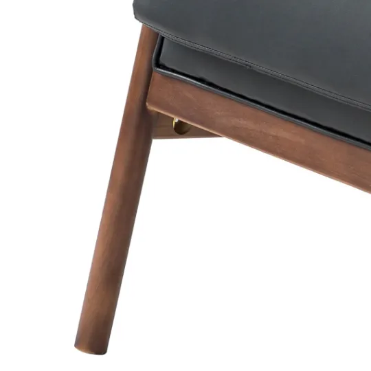 Kirkland's Home Faux Leather And Wood Accent Chair- Accent Chairs