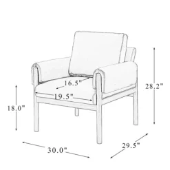 Kirkland's Home Faux Leather And Wood Accent Chair- Accent Chairs