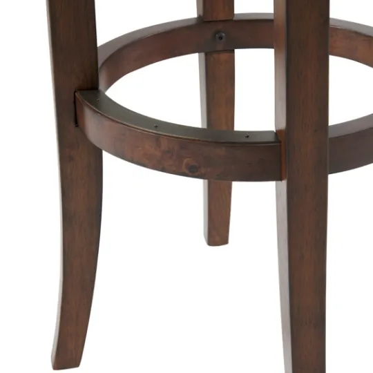 Kirkland's Home Faux Leather And Wood Bar Stool- Bar Stools & Counter Height Stools