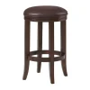 Kirkland's Home Faux Leather And Wood Counter Stool- Bar Stools & Counter Height Stools