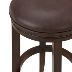 Kirkland's Home Faux Leather And Wood Counter Stool- Bar Stools & Counter Height Stools