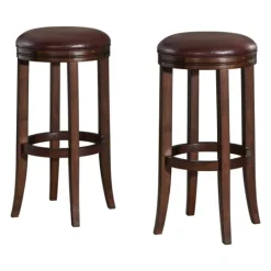Kirkland's Home Faux Leather Bar Stools, Set Of 2- Bar Stools & Counter Height Stools