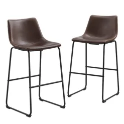 Kirkland's Home Faux Leather Bar Stools, Set Of 2- Bar Stools & Counter Height Stools