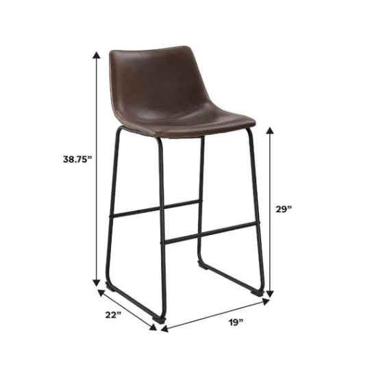 Kirkland's Home Faux Leather Bar Stools, Set Of 2- Bar Stools & Counter Height Stools