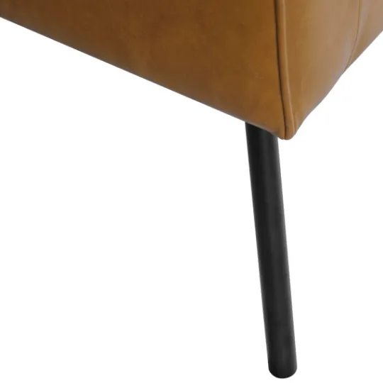 Kirkland's Home Faux Leather Black Legs Accent Chair- Accent Chairs