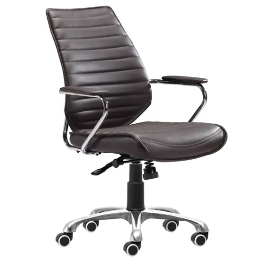Kirkland's Home Faux Leather Channeled Office Chair- Office Furniture