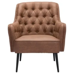 Kirkland's Home Faux Leather Classic Accent Chair- Accent Chairs