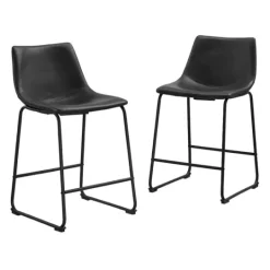 Kirkland's Home Faux Leather Counter Stools, Set Of 2- Bar Stools & Counter Height Stools