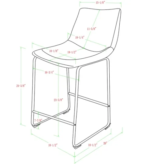 Kirkland's Home Faux Leather Counter Stools, Set Of 2- Bar Stools & Counter Height Stools